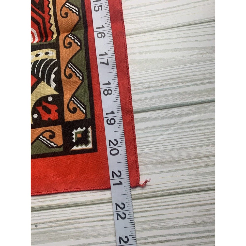 Vintage Wamcraft Bandana Kerchief Head Wrap Native Southwest Design USA MADE - Picture 11 of 12